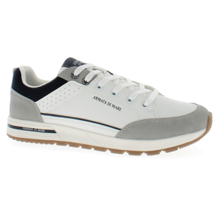 Armata di Mare Scarpe Uomo Sneakers Casual Stringate con Soletta Rimovibile in Memory Foam AMU 1L915 Off White