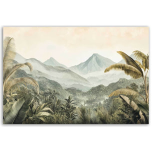Tableau panorama tropical brumeux Toile imprimée