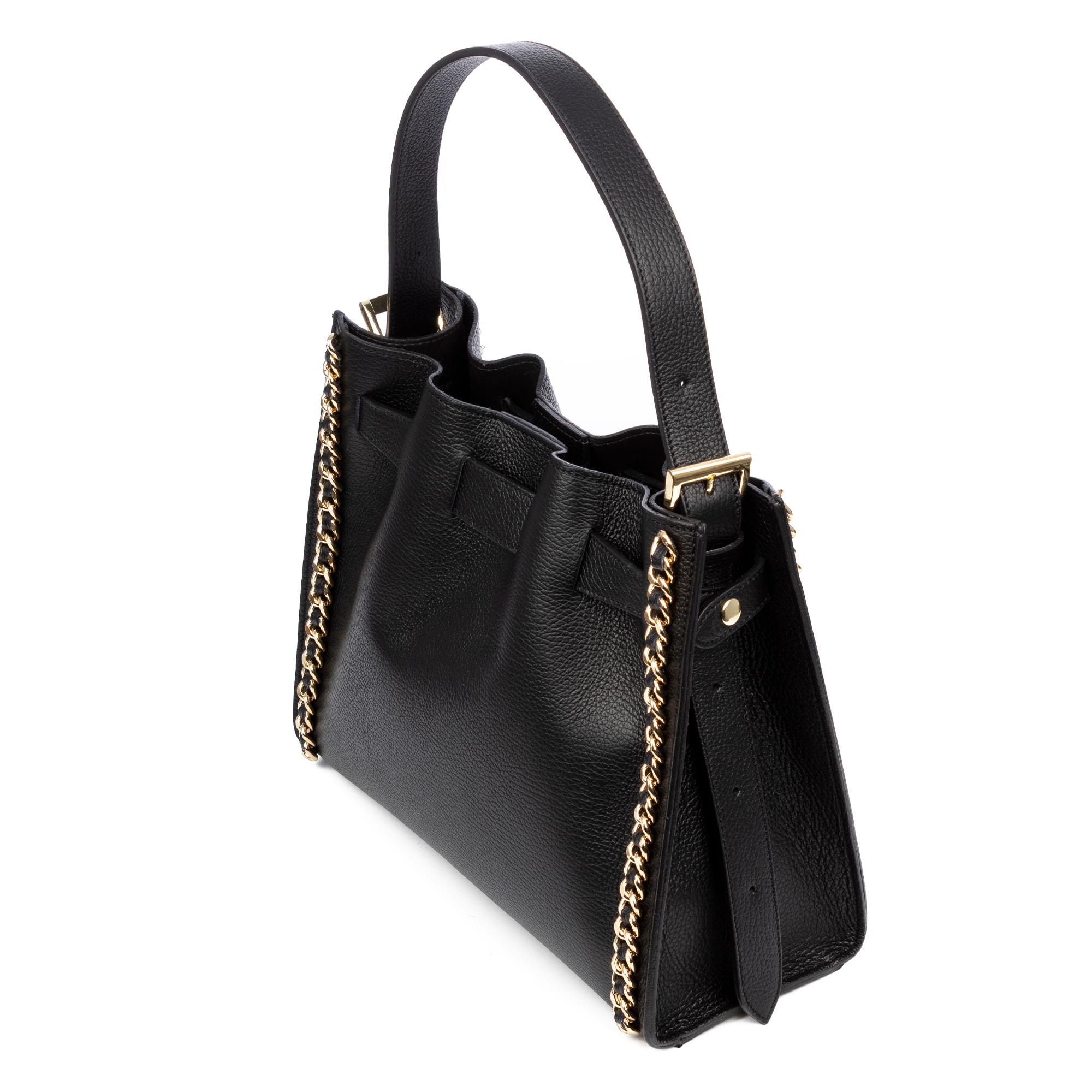 Barano borsa a spalla donna. Pelle autentica Dollaro.