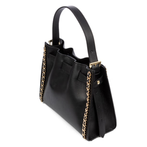 Barano borsa a spalla donna. Pelle autentica Dollaro.