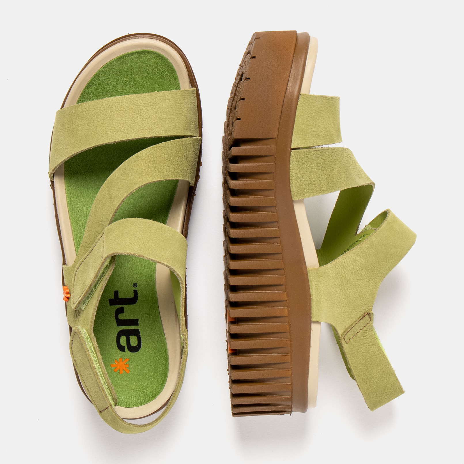 Sandalia de cuña 1573 NOBUCK LIKEN/BRIGHTON color Liken