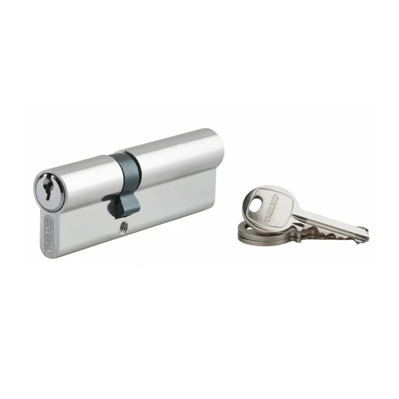 Cylindre de serrure à clé crantée Ecopro nickelé - 35 x 55 - Varié - THIRARD - 00007313