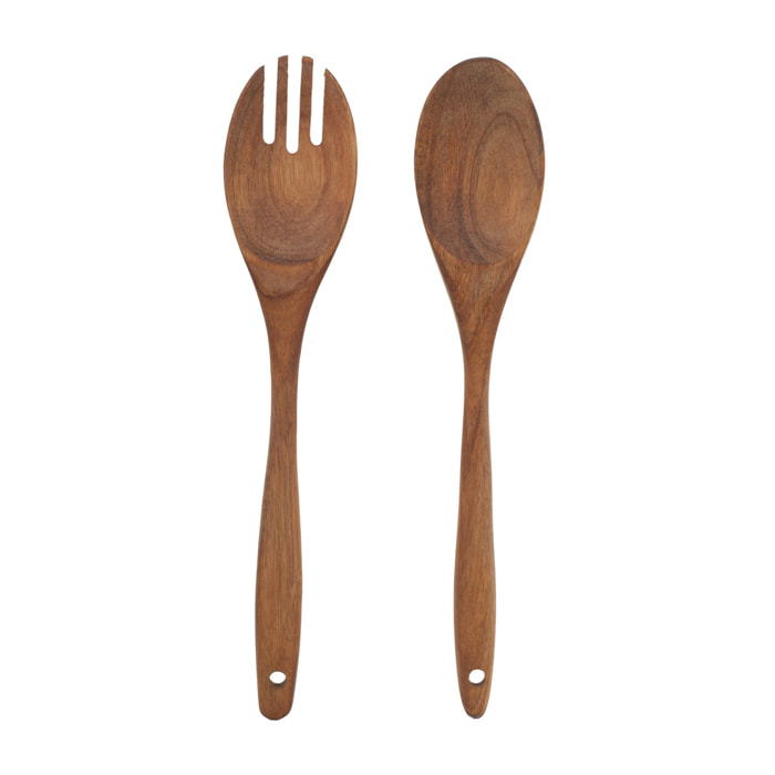 Louise - 2 couverts à salade en bois d'acacia