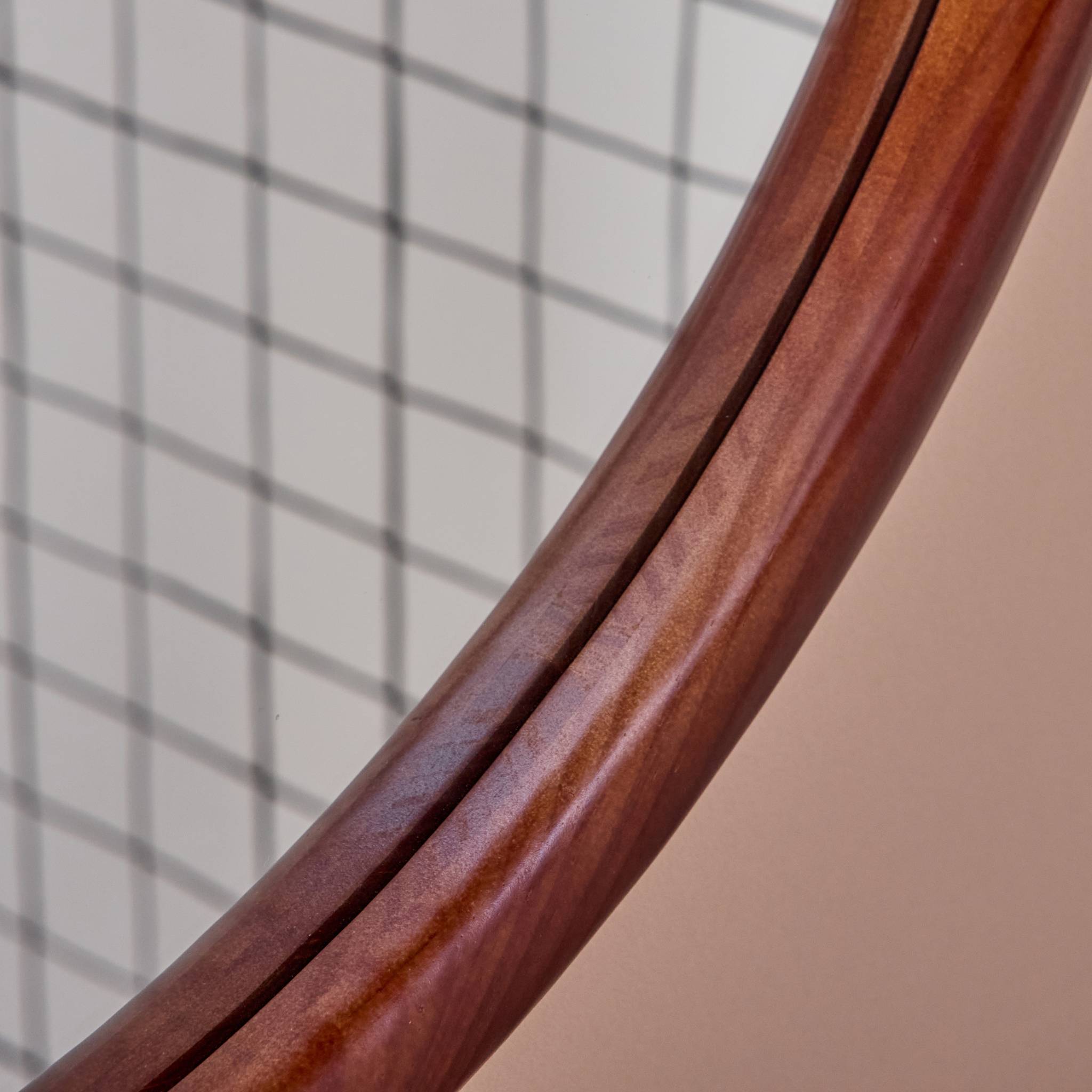 Miroir rond en bois de pin Ø60cm GEORGIA noyer