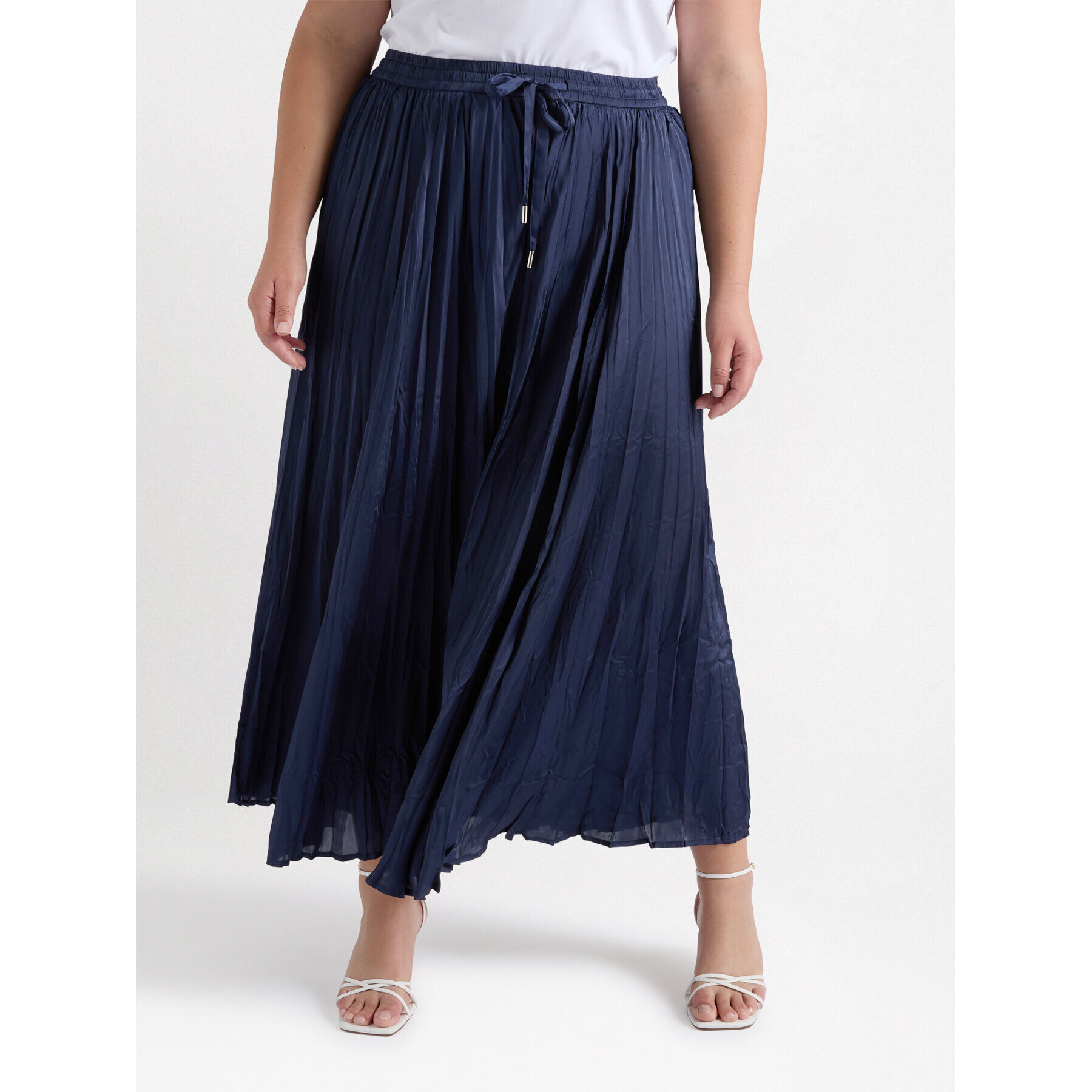 Fiorella Rubino - Gonna lunga in raso - Blu