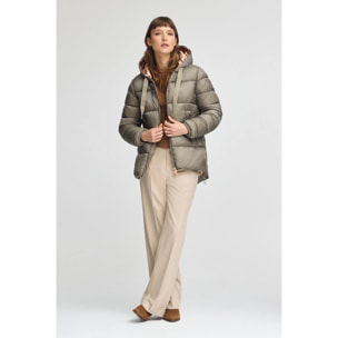 Chaqueta Ingrid verde militar con logo Polo Club