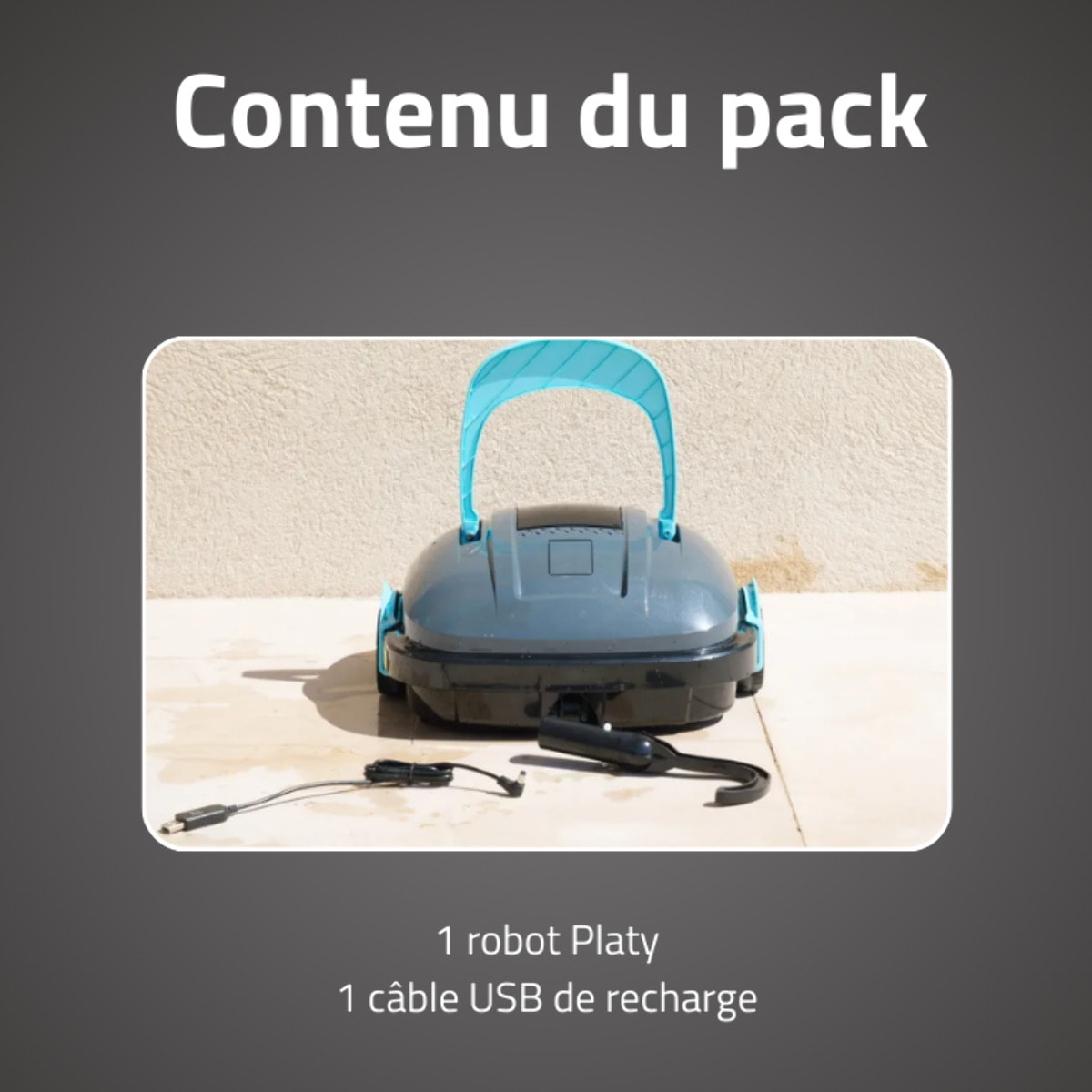Bestway Robot piscine sans fil Platy nettoyage fond plat 18 m² max