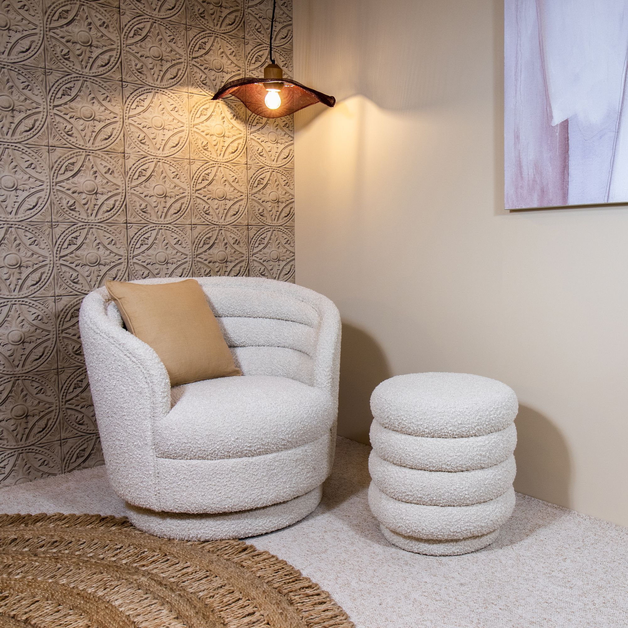 Suspension en cuivre crochetée à la main 45cm BOKOTA