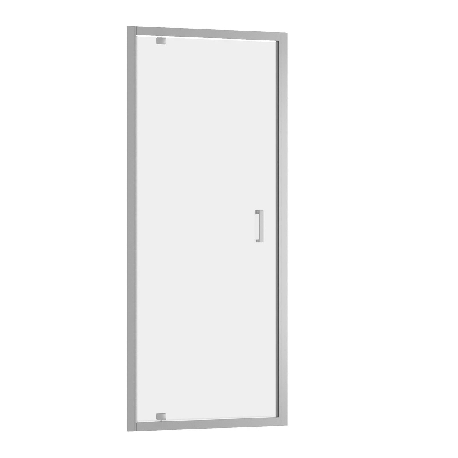 Porte de douche pivotante - 80x200 cm - Profilés Chrome - verre trempé 6 mm - CHROMED CRUSH