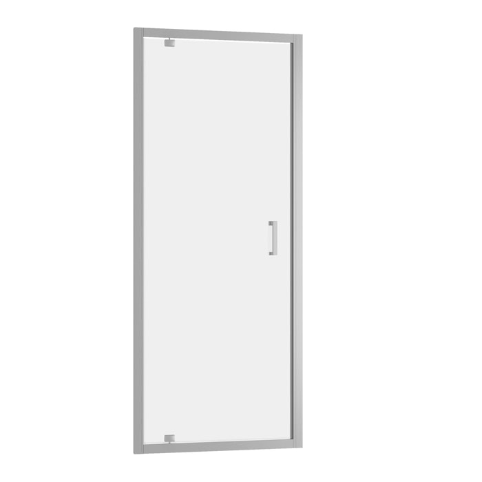 Porte de douche pivotante - 80x200 cm - Profilés Chrome - verre trempé 6 mm - CHROMED CRUSH