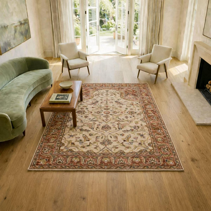 Authentique Tapis d'Orient fait main en soie FAHA