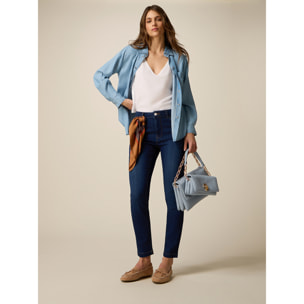 Oltre - Jeans skinny con rivetti decorativi - Blu