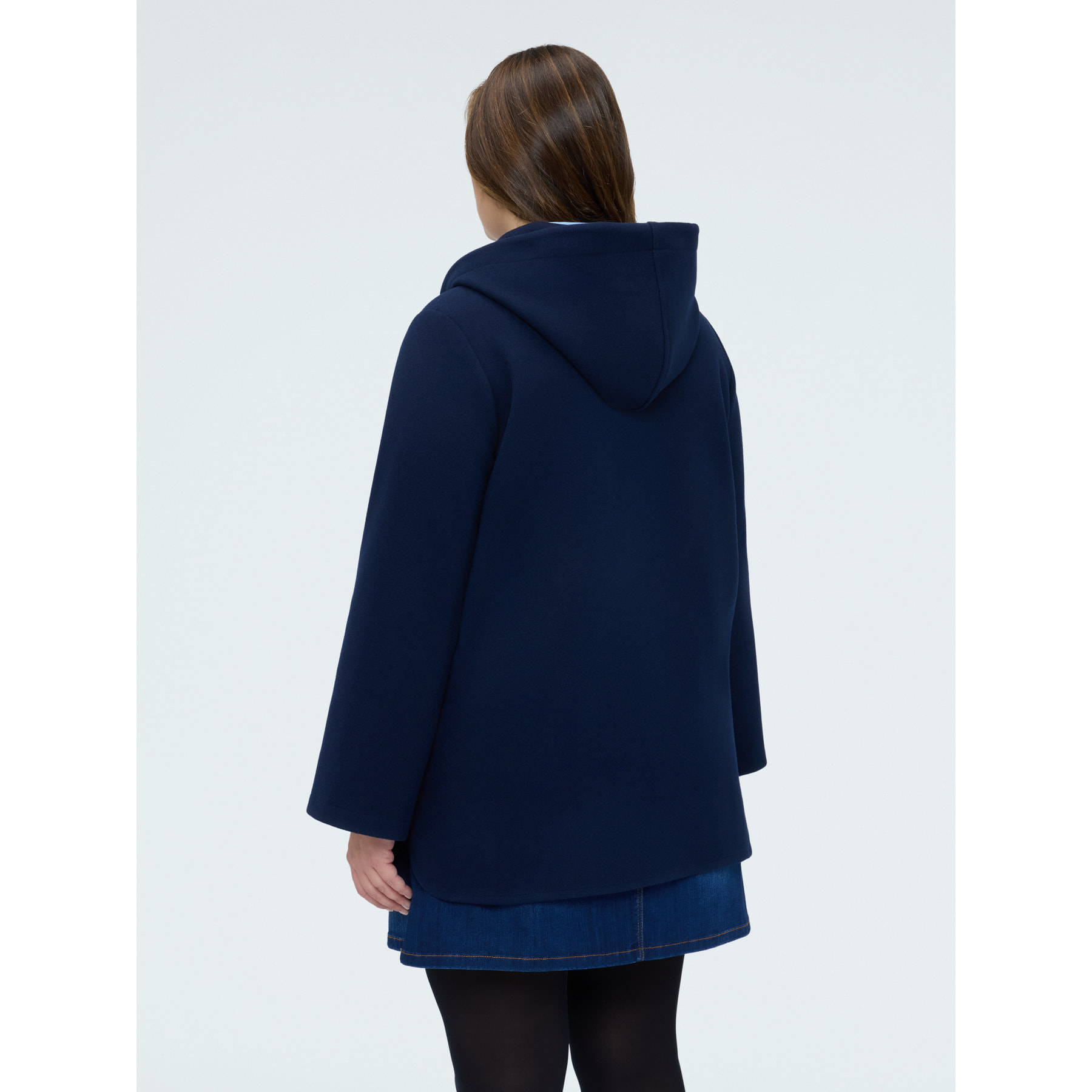 Fiorella Rubino - Chaqueta de paño con capucha - Azul