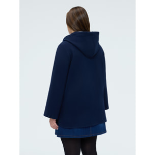 Fiorella Rubino - Chaqueta de paño con capucha - Azul