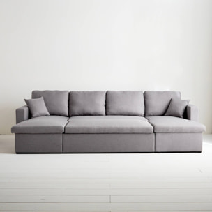 Canapé panoramique convertible 4 places tissu URBAN