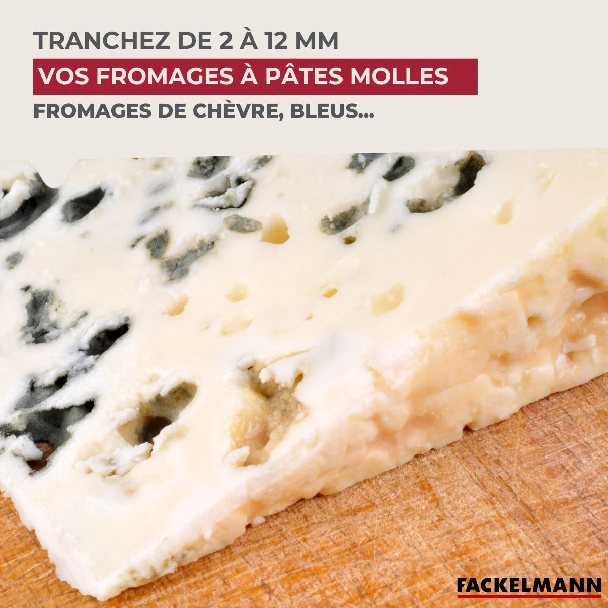 Coupe fromage en tranche en aluminium 15 cm Fackelmann Spécialités Culinaires