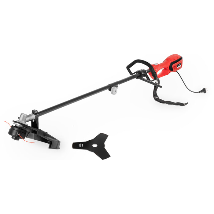 Desbrozadora eléctrica con cable, 1200W, 230V, doble corte hilo 2 mm, ancho corte 35cm - Greencut GGT1200C