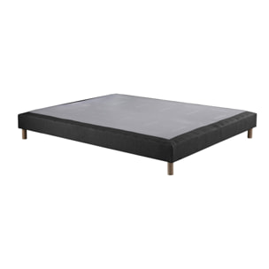 Sommier tapissier déco CRÉPUSCULE, bois massif, 12 cm - anthracite