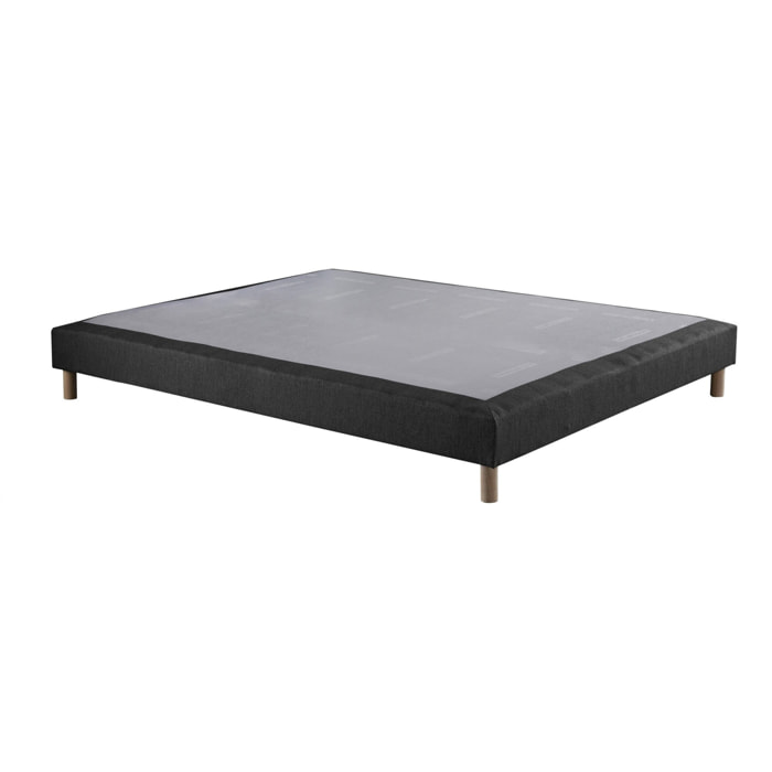 Sommier tapissier déco CRÉPUSCULE, bois massif, 12 cm - anthracite