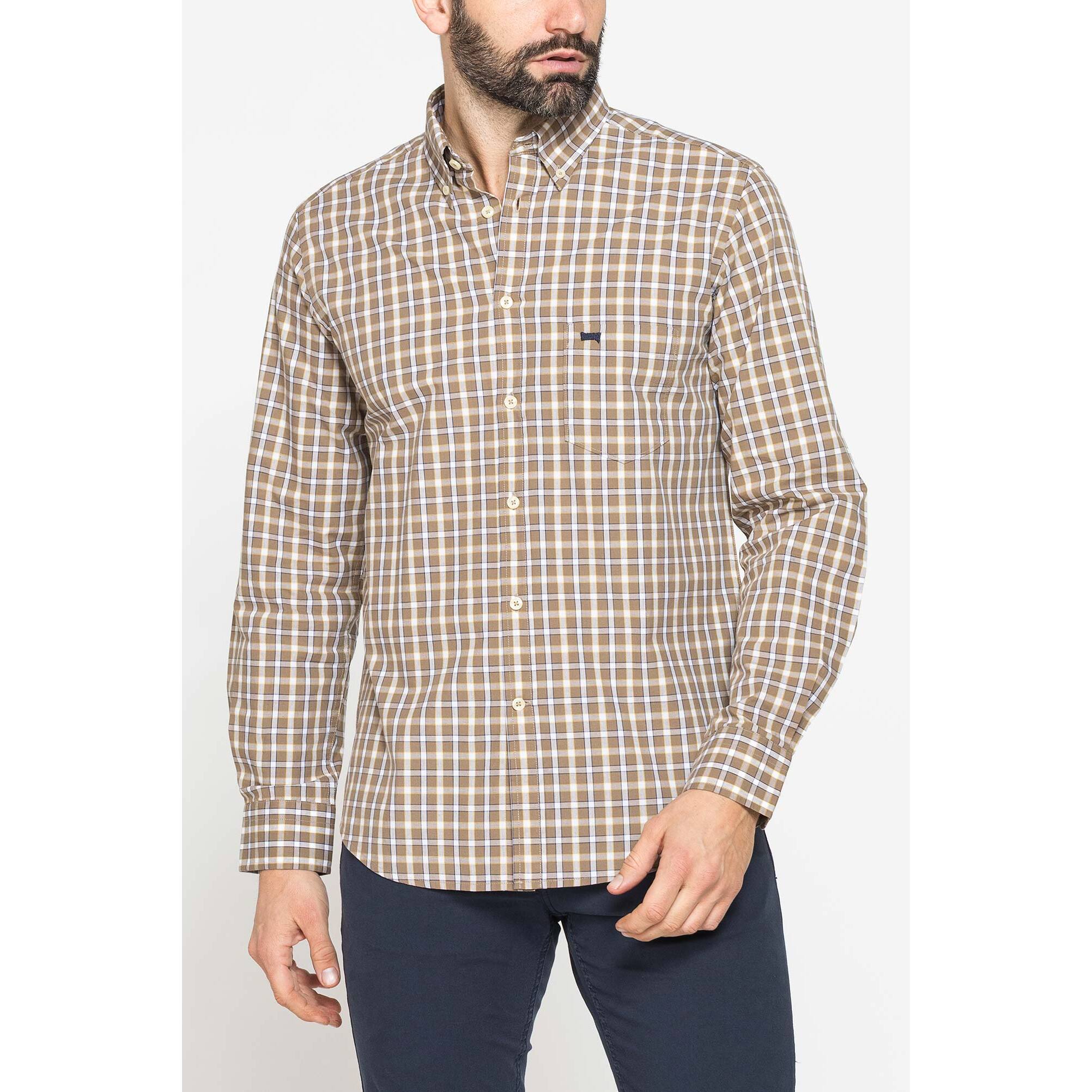 CAMICIA BUTTON-DOWN CON MANICA LUNGA E TASCHINO