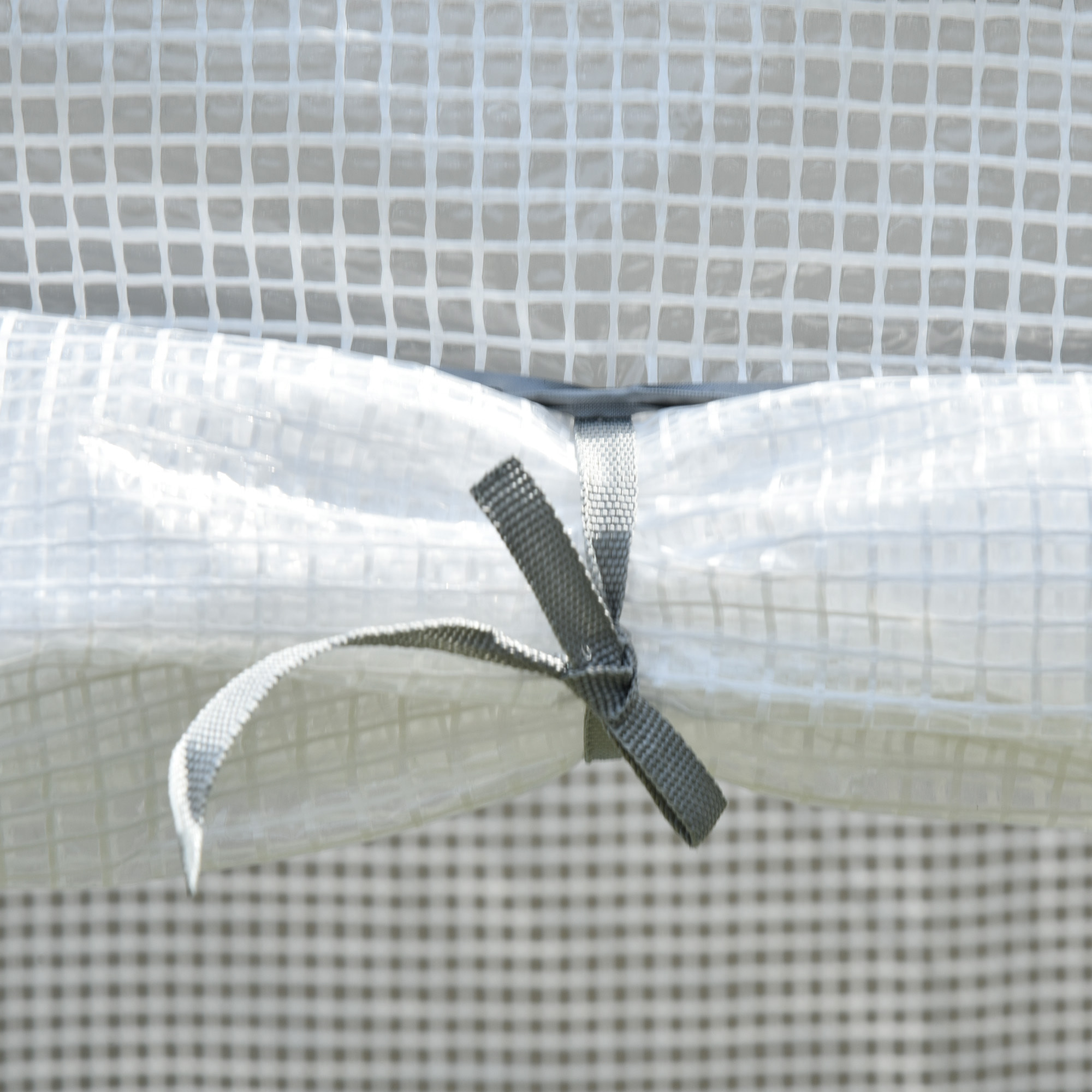 Serre de jardin serre à tomates porte zippée déroulante - 1x0,5x1,5m - acier PVC blanc transparent