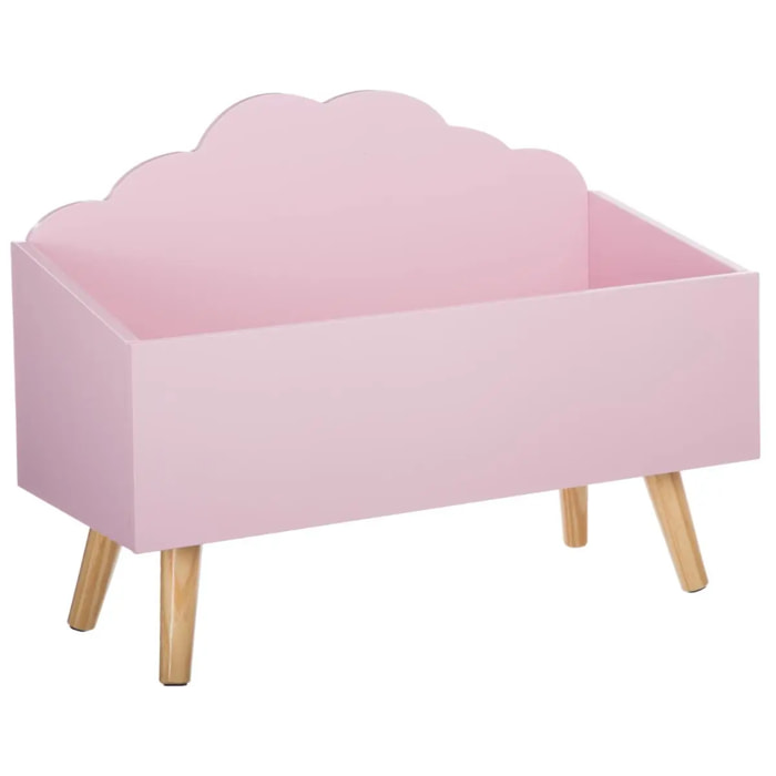 Coffre enfant "Nuage" rose