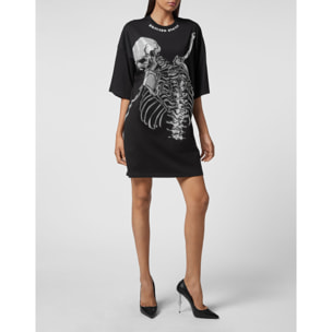 PHILIPP PLEIN Camiseta Vestido Corto SKELETON