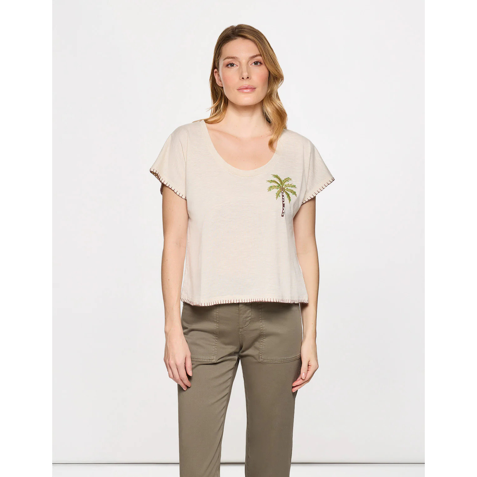 Camiseta Manga Corta Beige - Tradu