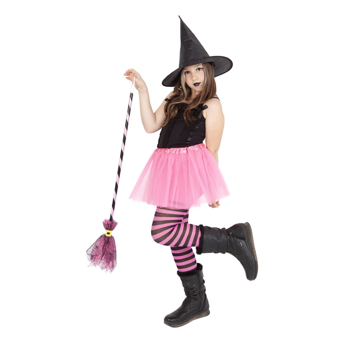 ESCOBA BRUJA TELARAÑA ROSA