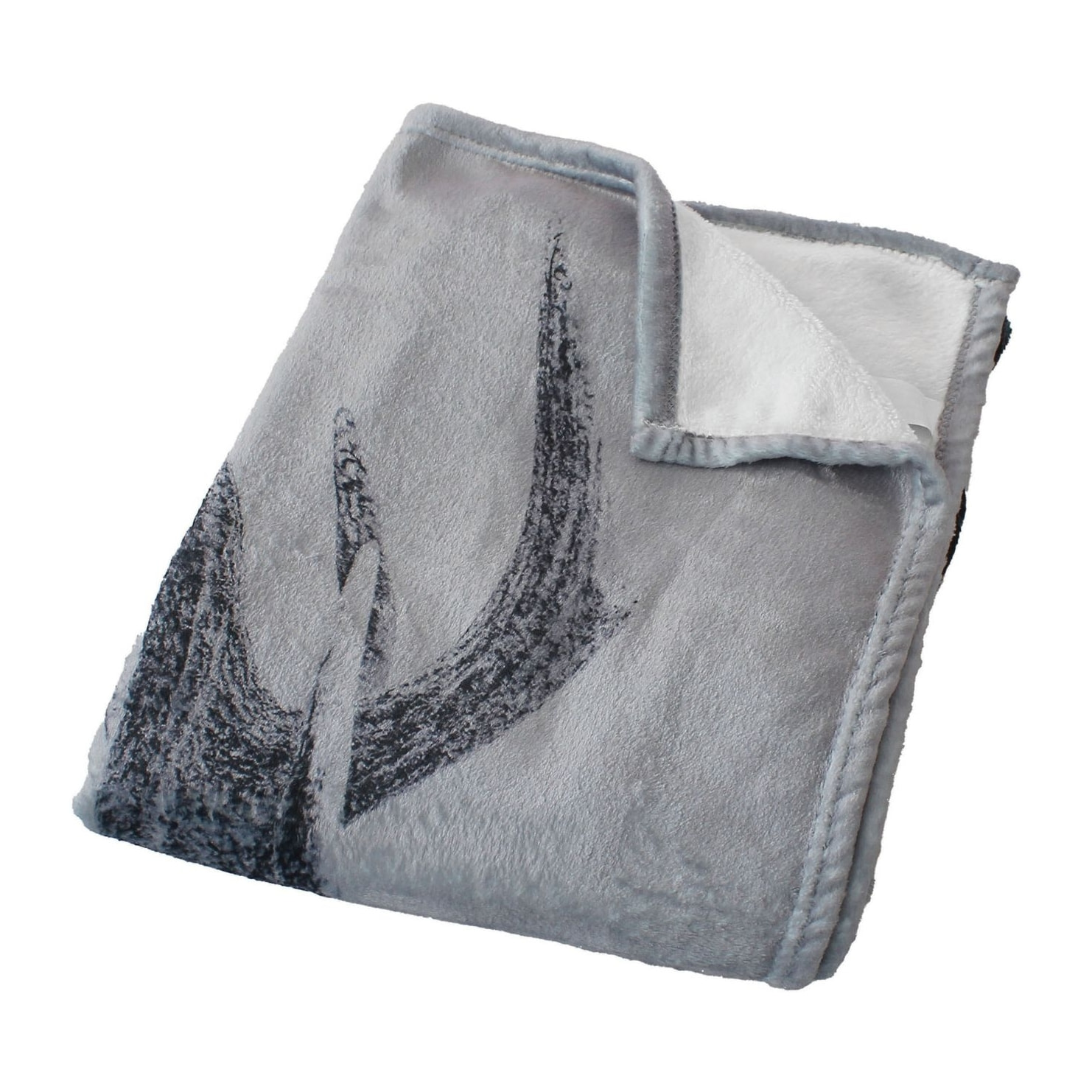Plaid flanelle imprimé doux - Gris Foncé