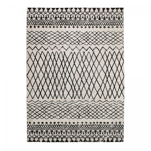 tapis salon 160x230 tissé beige rectangle motif berbère MO 83