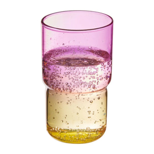 Verre à eau jaune/rose 32 cl