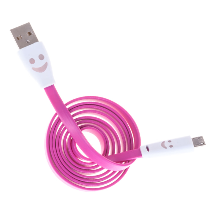 CABLE  PLANO MICRO USB SMILE