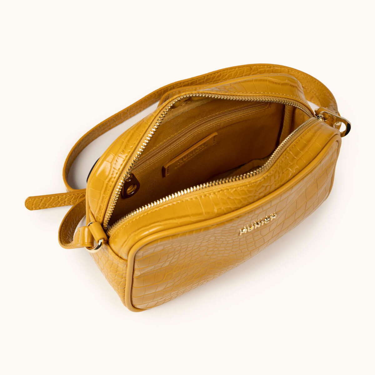 BLOCK CROCO FW25 CROSSBODY CAMERA C/MOUSTARD