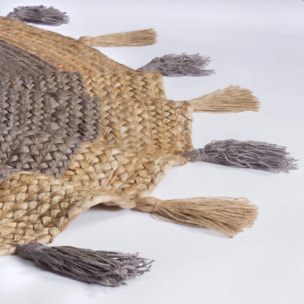 Tapis en jute rond ISTANBUL Gris