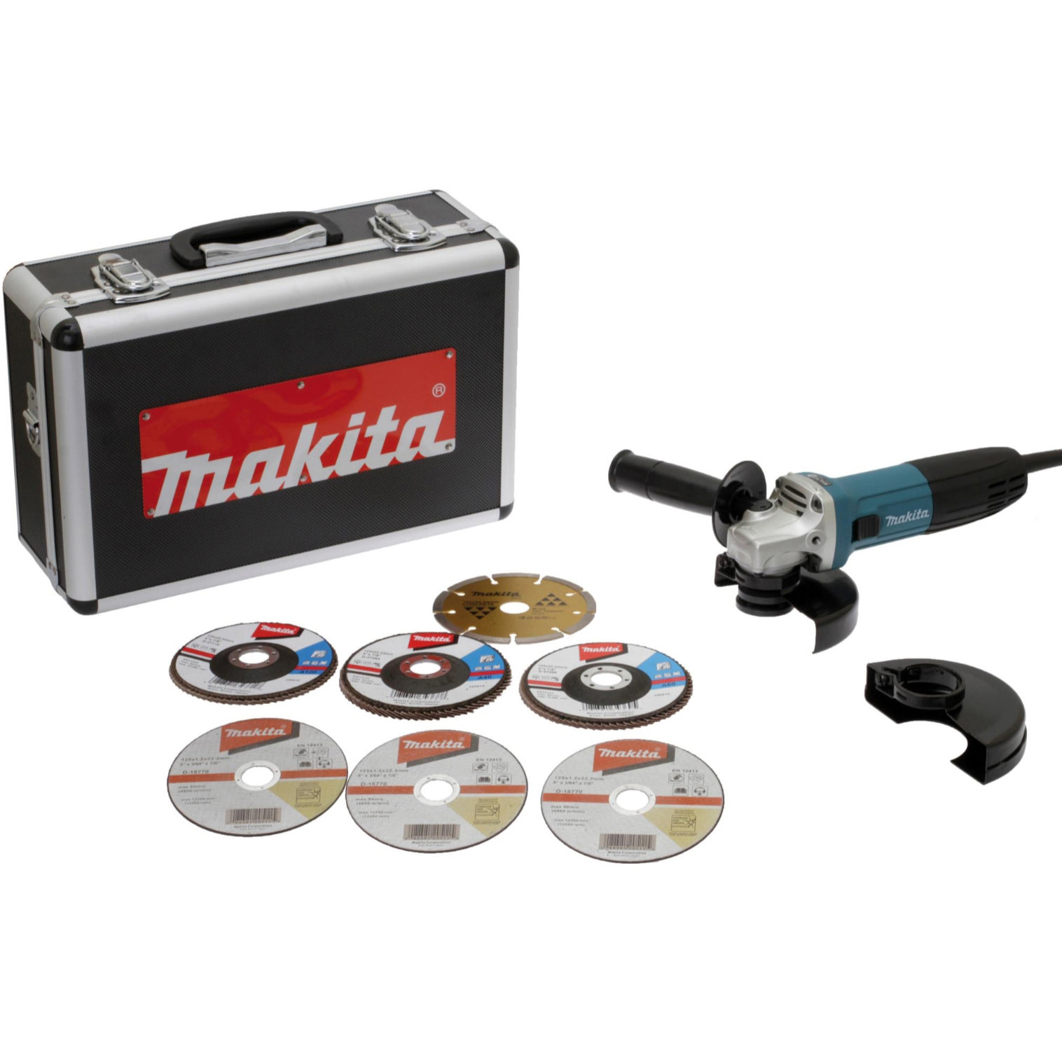 Amoladora MAKITA Ø125 mm 720W + 7 Discos, caja - GA5030RSP6