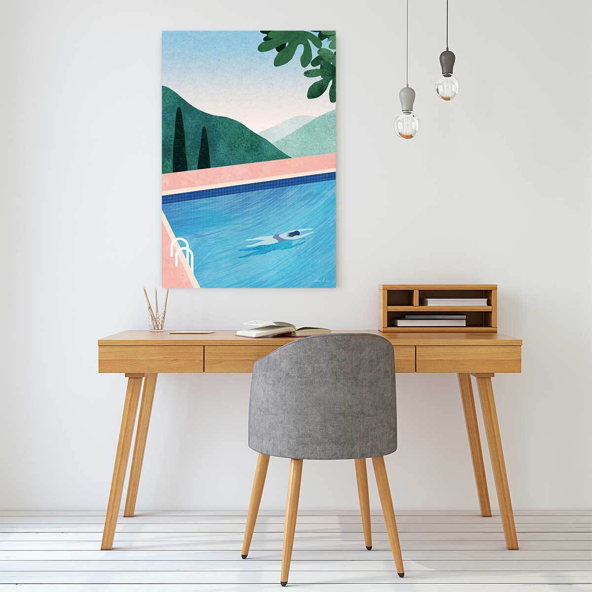 Tableau paysage nature swimming pool  Tableau alu Dibond