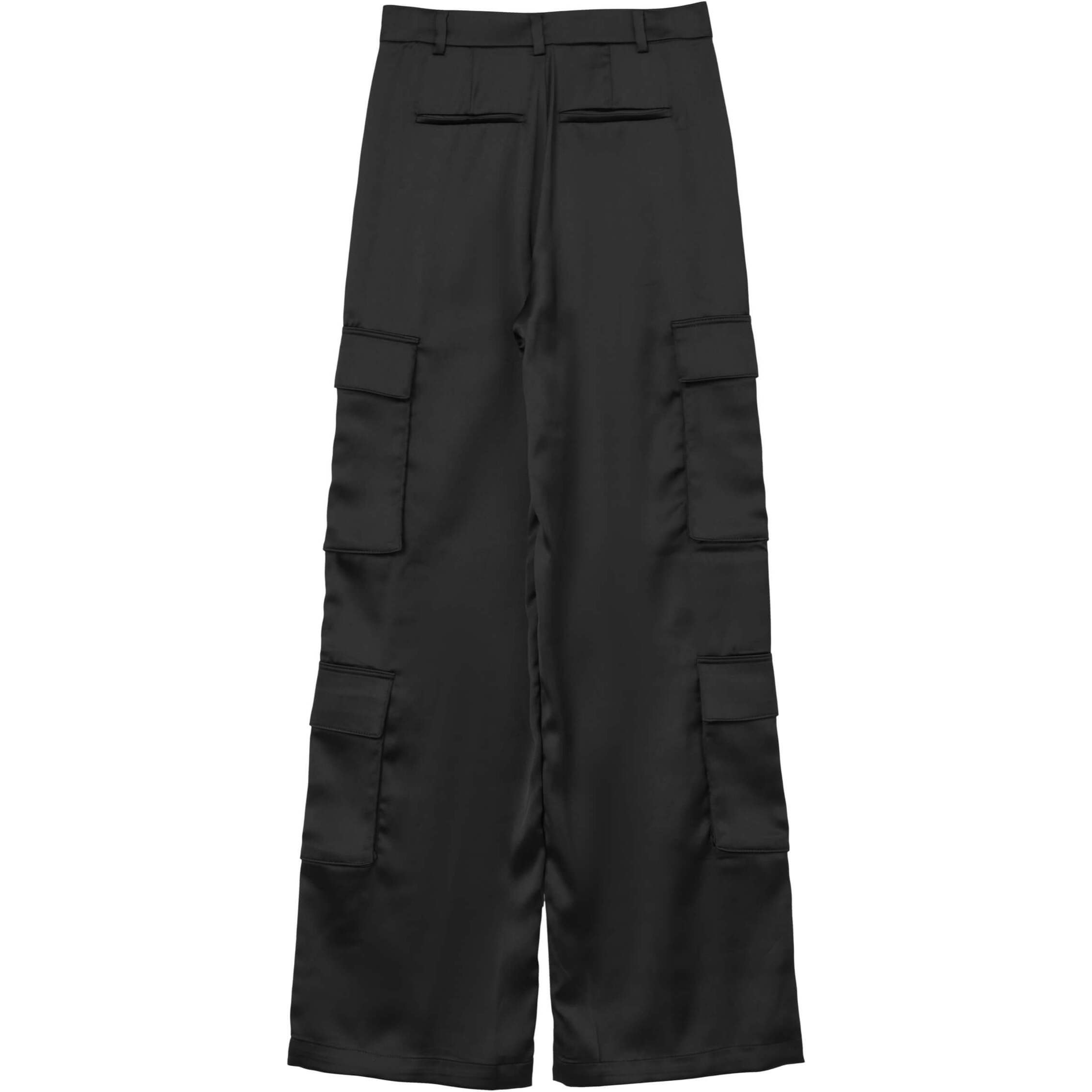 Pantaloni cargo satinati