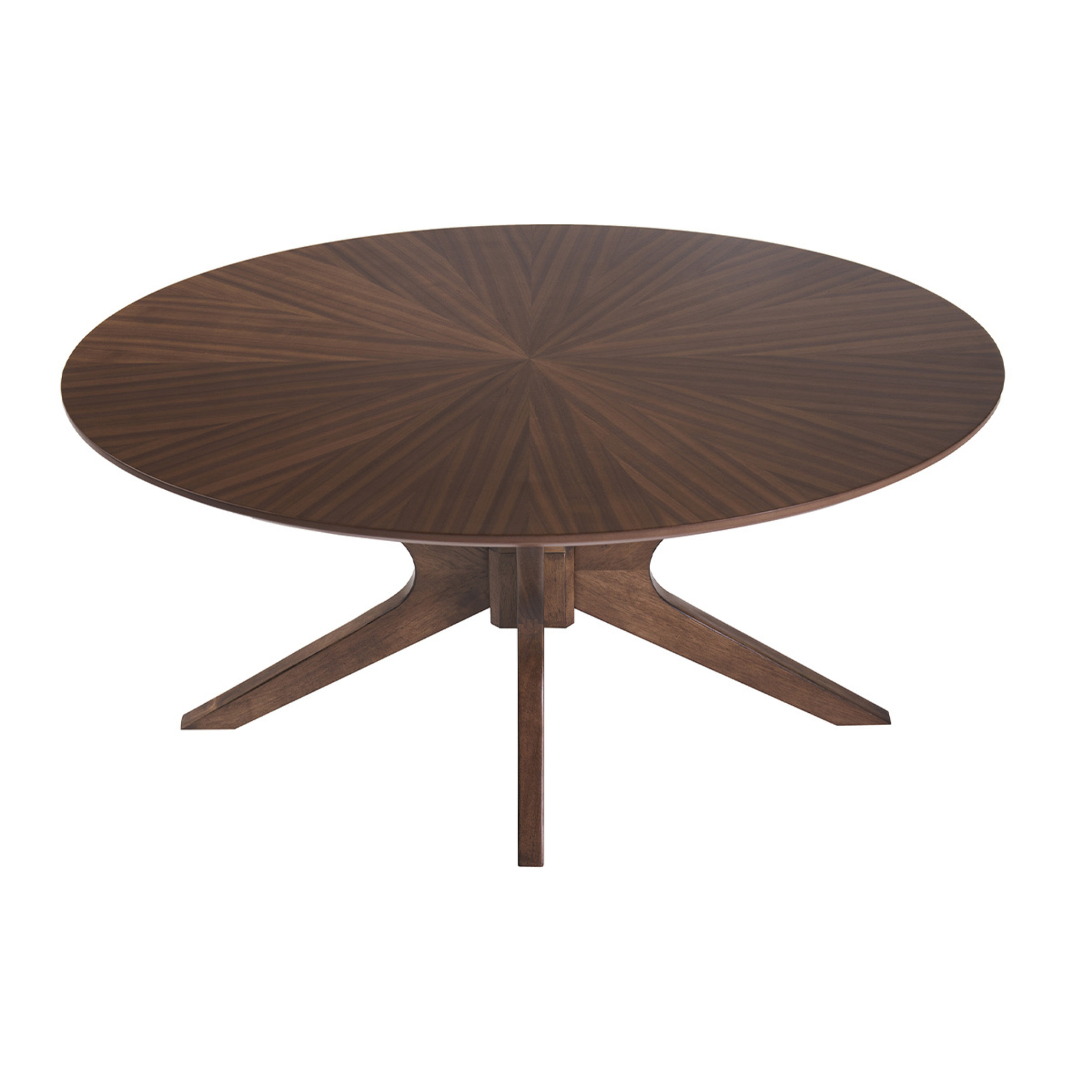 Table basse ovale bois foncé noyer L90 cm DIELLI