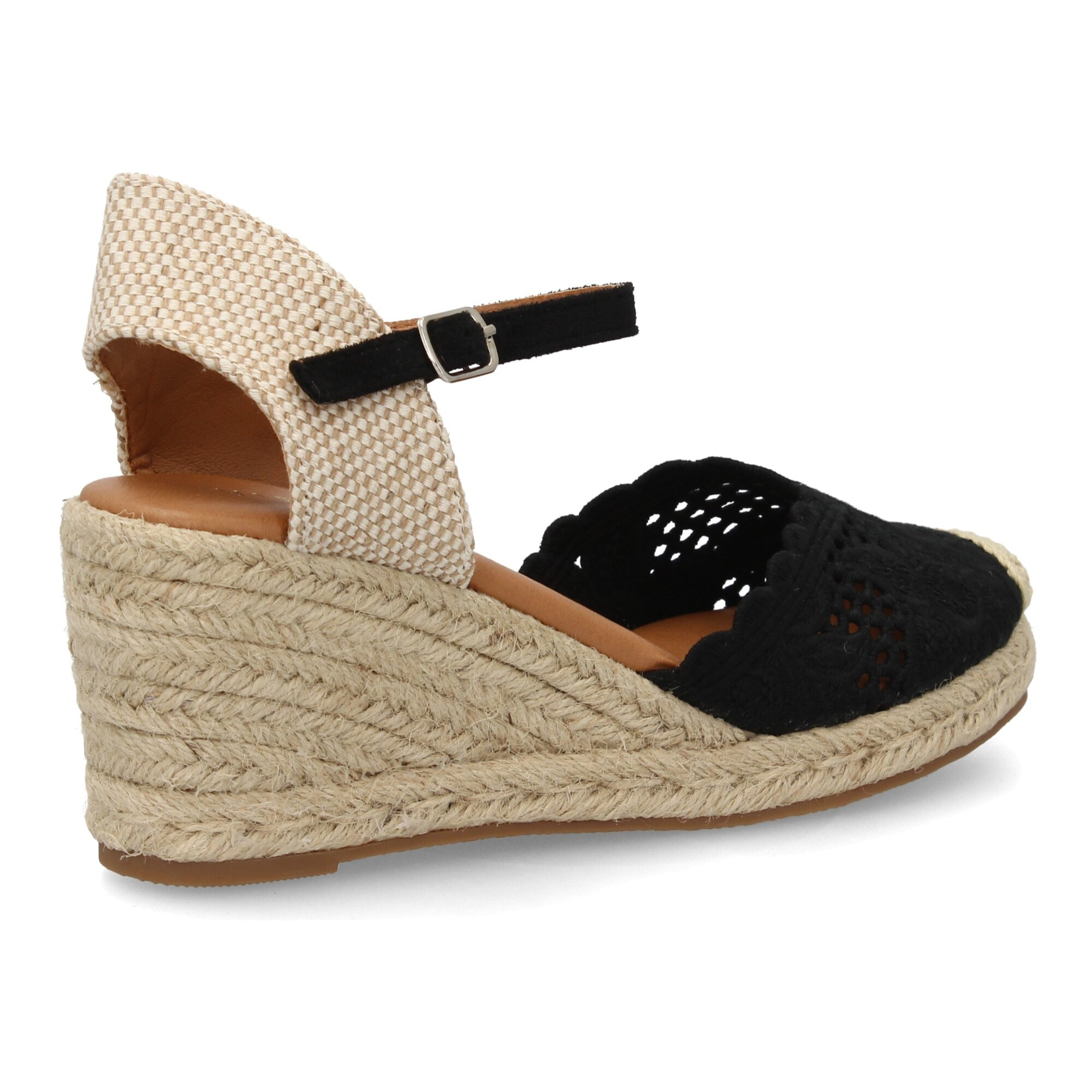 Alpargata cuña con calados altura media