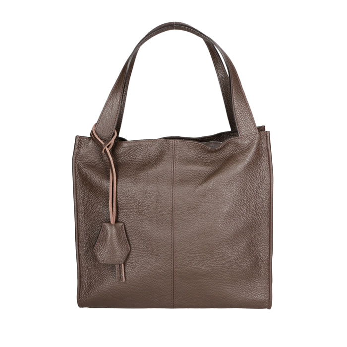 Borsa a spalla  da donna In Vera pelle Made in Italy 34x32x11 cm