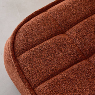 Pouf, repose-pieds pour chauffeuse 1 place Boni bouclette texturée BONI