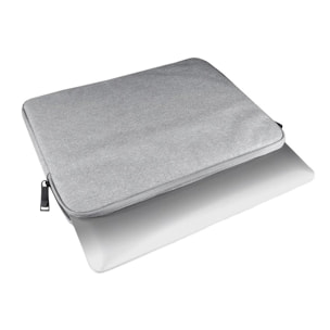 DAM Funda de neopreno universal para tablet de 12 pulgadas. Acabado terciopelo con tratamiento deperlante hidrófugo. Cierre de cremallera. 23x2,5x32 Cm. Color: Gris Claro