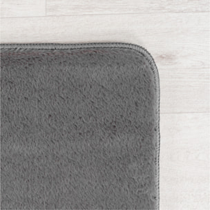 ALBA - Tapis doux gris à poils courts