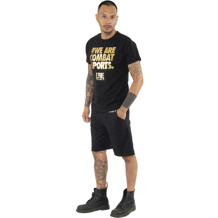 Conjunto completo para hombre compuesto por camiseta Leone Basic y pantalón corto