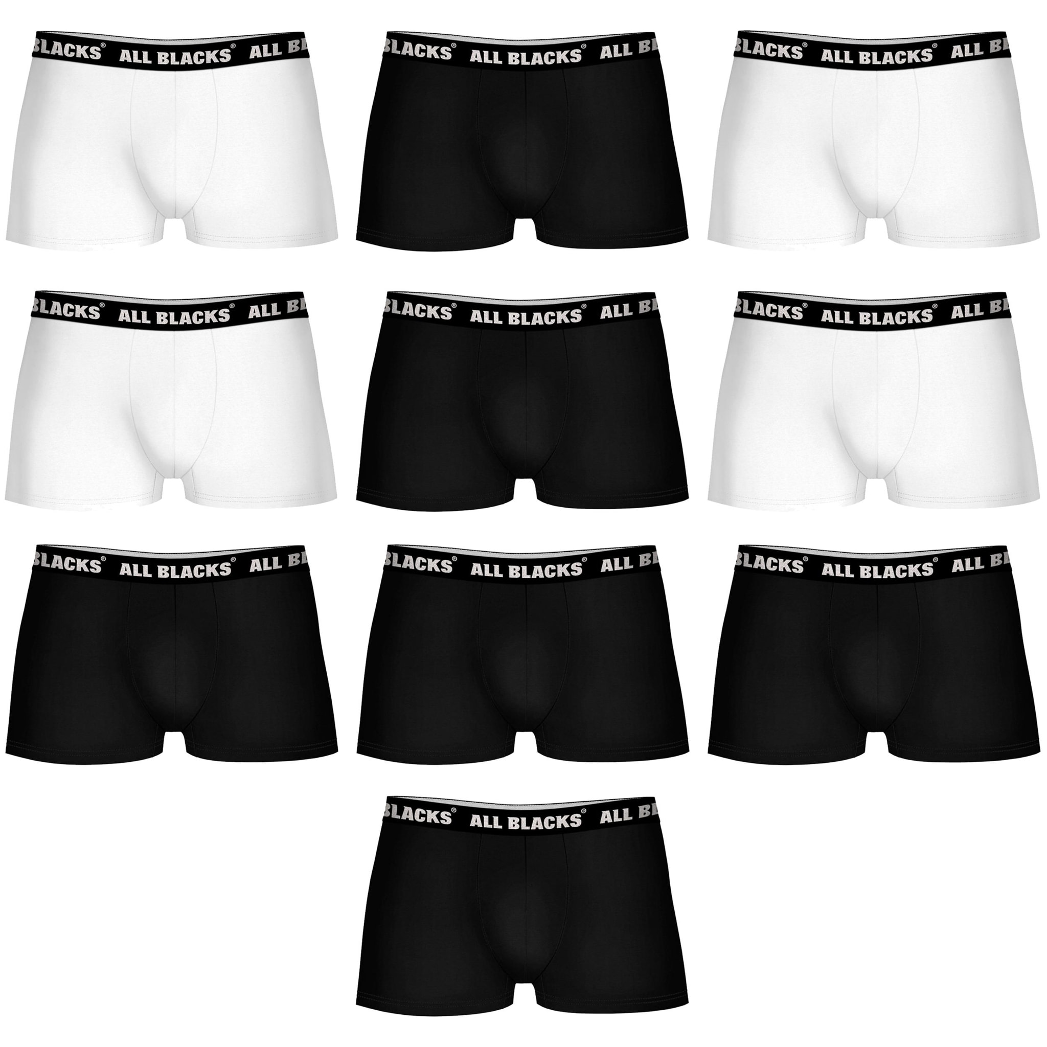 Pack 10 calzoncillos boxer ALL BLACKS para hombre en varios colores