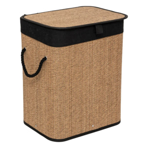 Panier à linge en bambou 60L Marron