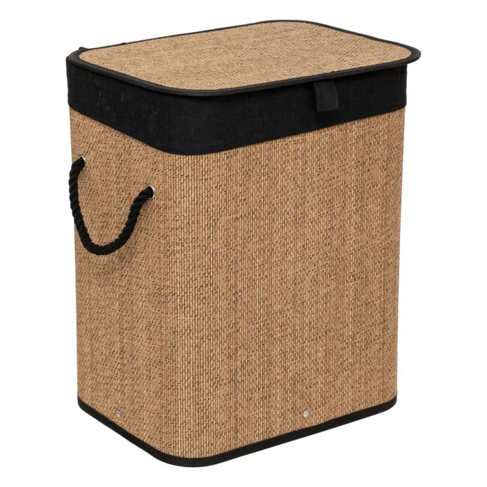 Panier à linge en bambou 60L Marron