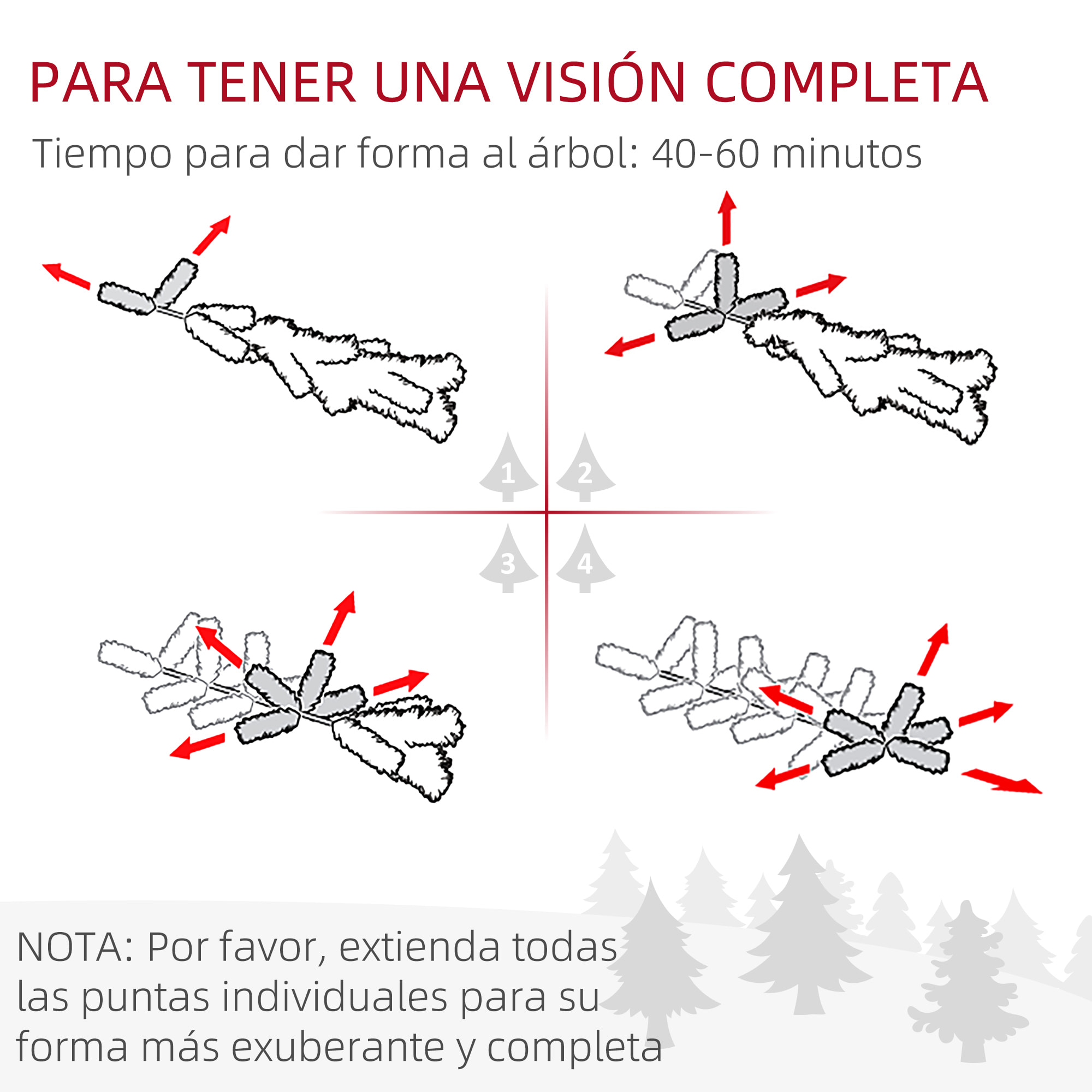 Árbol de Navidad Artificial con Luces LED Altura 230 cm Árbol de Navidad Estrecho con 1051 Ramas 45 Piñas y Polvo Brillante Base Plegable Ø100x230 cm Verde
