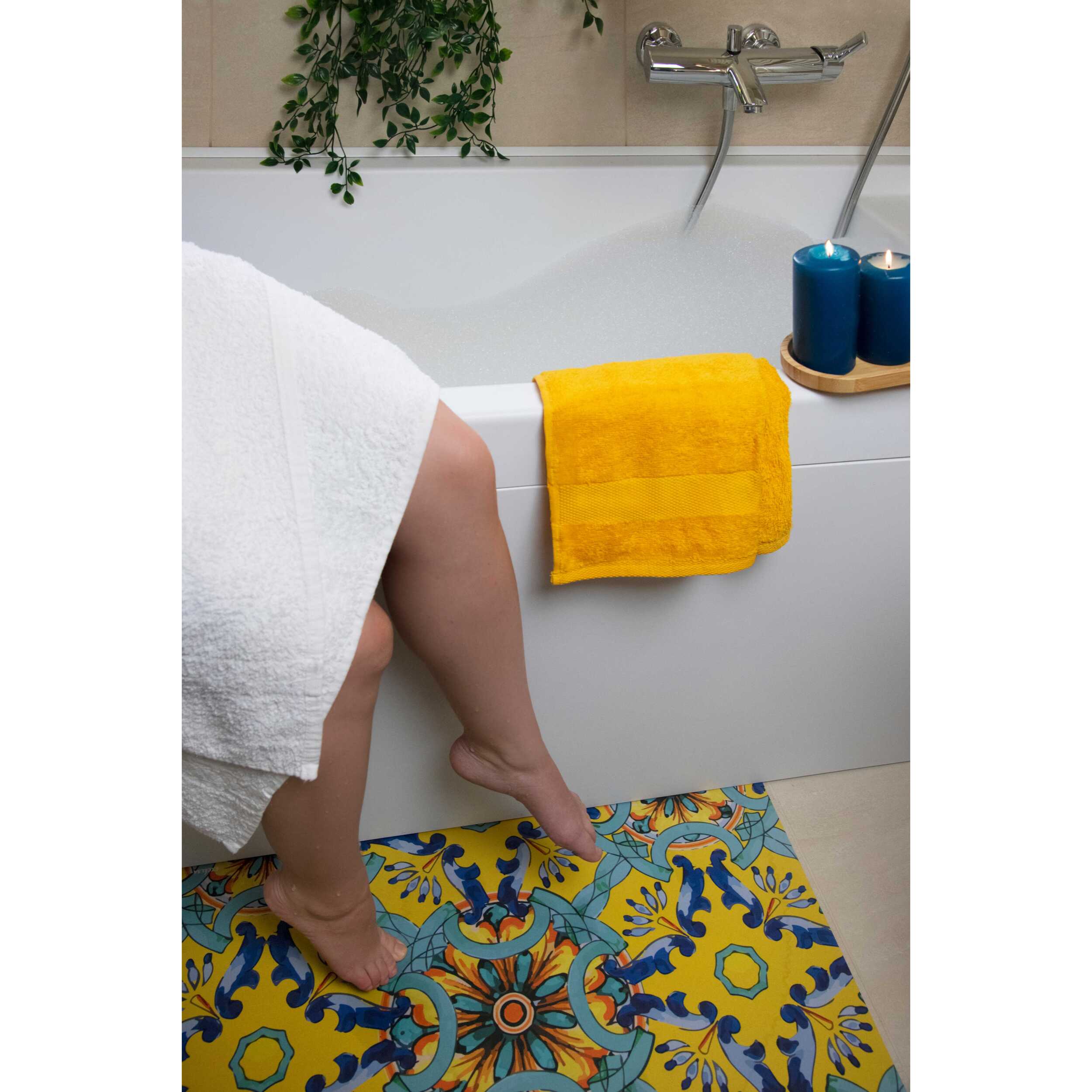 Tapis de bain Soft Excelsa- Trinacria, Caoutchouc Multicolore